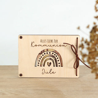 Zeichnung Taube mit Zweig im Schnabel, beige auf dunkelrotem Hintergrund, Geschenke zur Taufe