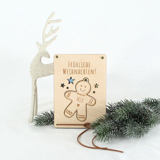 "Lebkuchenmann" Personalisierbares Geldgeschenk zu Weihnachten