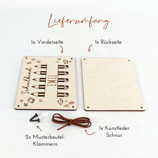 Lieferumfang personalisierte Geldgeschenkverpackung zur Einschulung