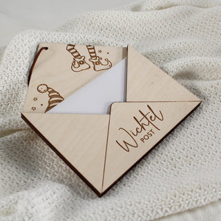 Wichtelpost aus Holz als personalisierte Geschenkidee für Kinder zur Adventszeit und Weihnachten